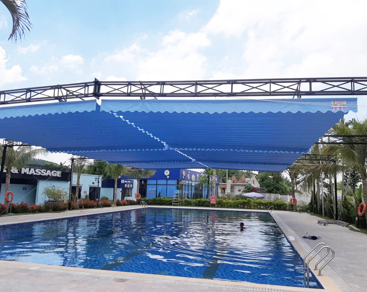 THI CÔNG MÁI CHE DI ĐỘNG