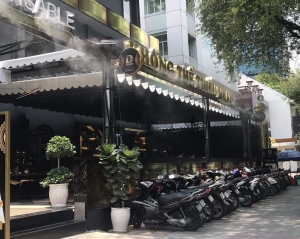 Mái xếp, mài che quán cafe